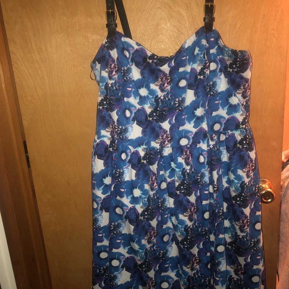 ASOS Curve fantastic flower dress, tulle buckles